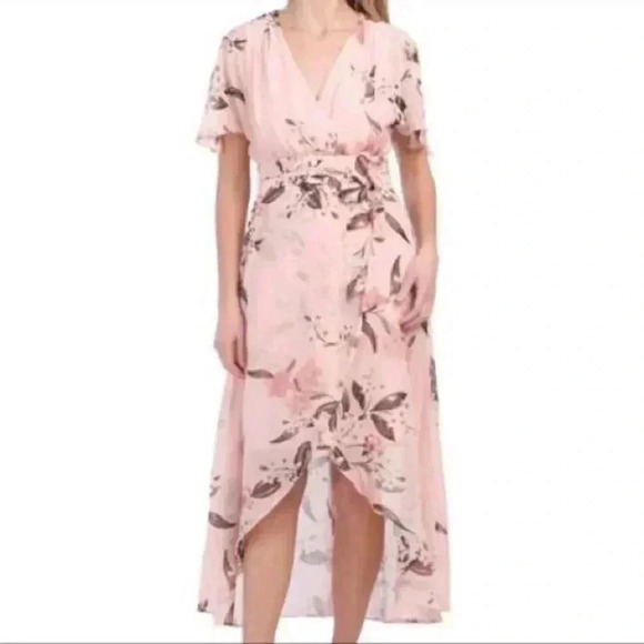 NWT ELIZA J PINK FLORAL DRESS - Picture 1 of 4
